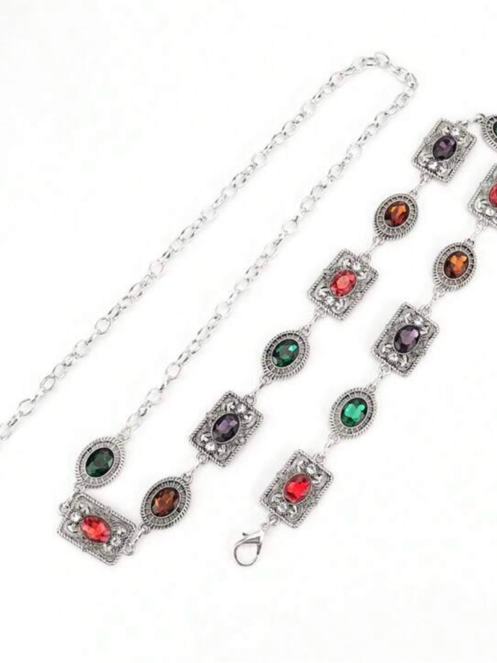 👑👑👑BOGOHO👑👑👑Gold or Silver Multi-Stone Chain Waist Belt - Women Accessories - Picture 4 of 5
